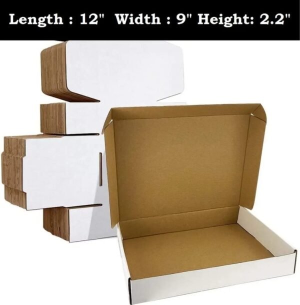 Pack of 20 Courier Packing Mailer Boxes Size 12 x 9 x 2.2 Inch for Cosmetics, Jewellery Gifts, Decorations