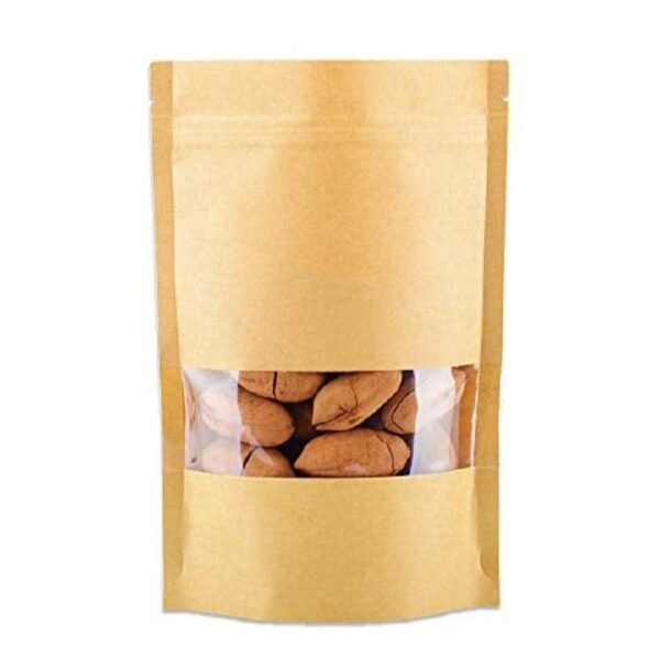 20 Pcs 14 x 20 CM Stand Up Kraft Paper pouch Bags With Window And Zipper Packaging Material - Image 6