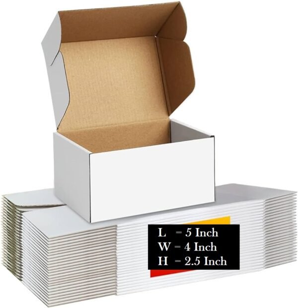 Pack of 20 Courier Packing Mailer Boxes Size 5 x 4 x 2.5 Inch for Cosmetics, Jewellery Gifts, Decorations