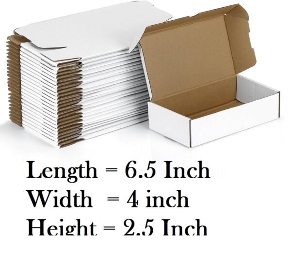 Pack of 20 Courier Packing Mailer Boxes Size 6.5 x 4 x 2.5 Inch for Cosmetics, Jewellery Gifts, Decorations